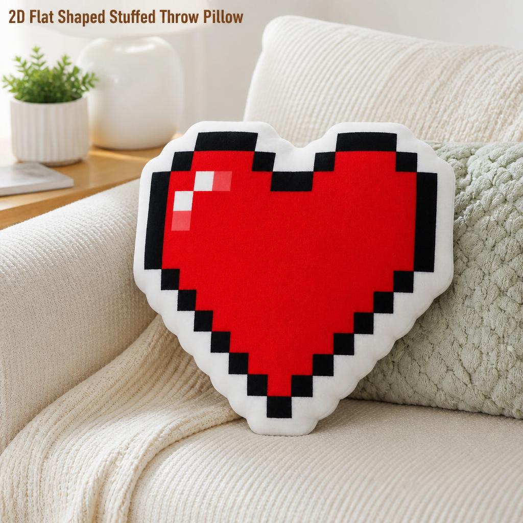 Retro Gaming Life - Coussin en peluche Pixel Heart Gaming