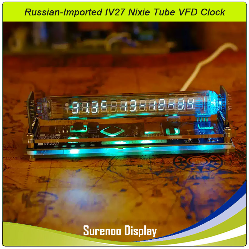 Retro Gaming Youtube - Horloge VFD à tube Nixie IV27