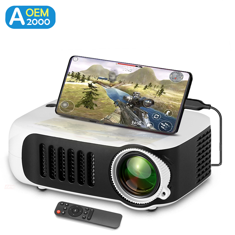 Retro Gaming Projector - A2000 Mini projecteur Portable Home cinéma