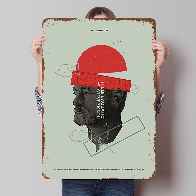 Retro Gaming Life - Affiche imprimée The Life Aquatic, art