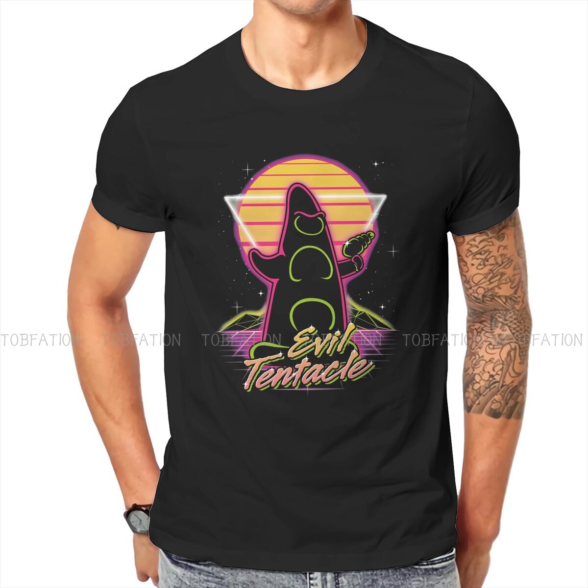 Retro Gaming Aesthetic - Rétro mal col rond t-shirt jour