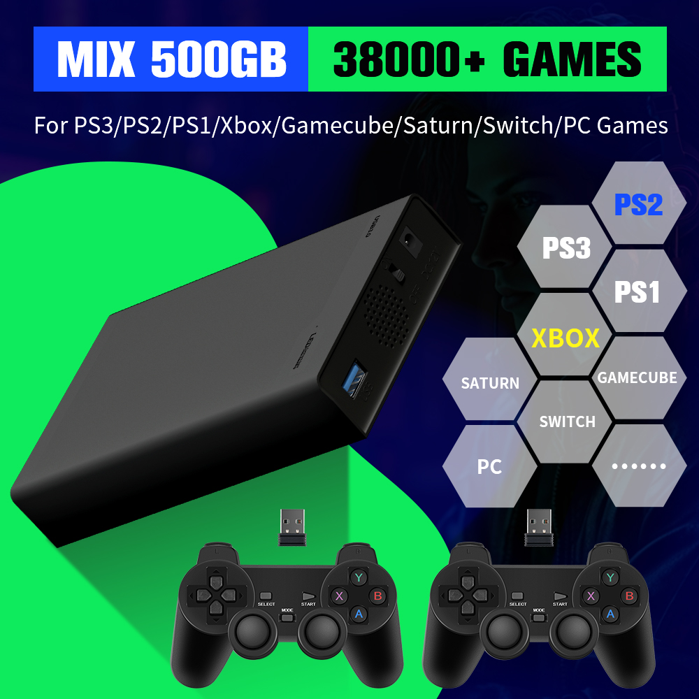 Retro Gaming Ps2 - Disque dur de jeu de 500G