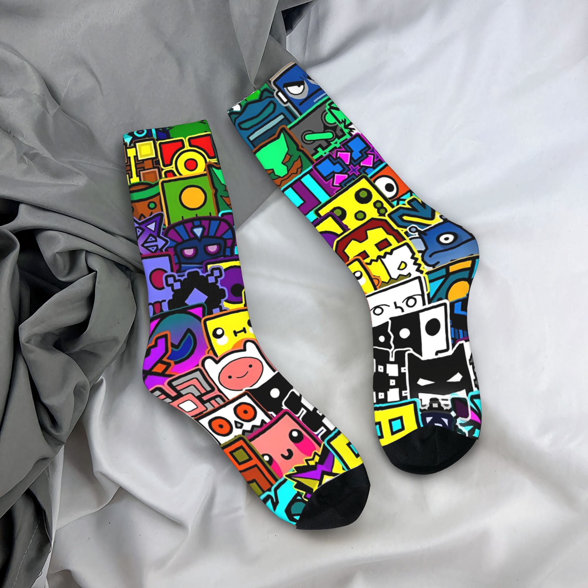Retro Gaming Youtube - Chaussettes de jeu à géométrie, bas