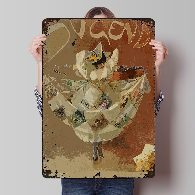 Retro Gaming Magazine - Affiche murale vintage en fer blanc