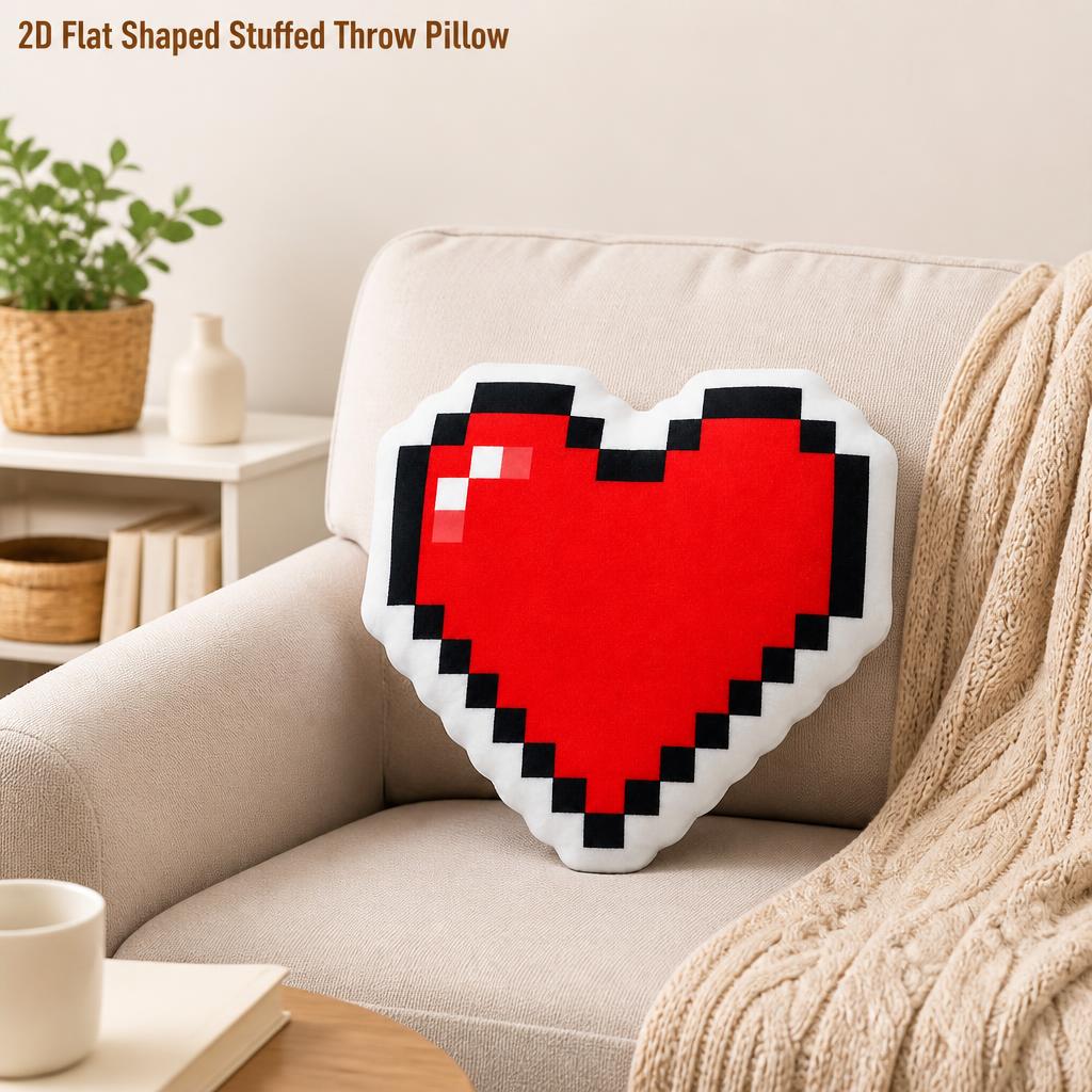 Coussin en peluche Pixel Heart - Retro Gaming Life avis et prix