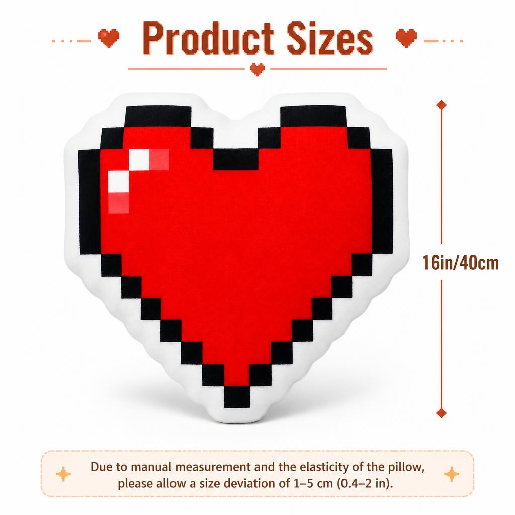Coussin en peluche Pixel Heart - Retro Gaming Life avis et prix