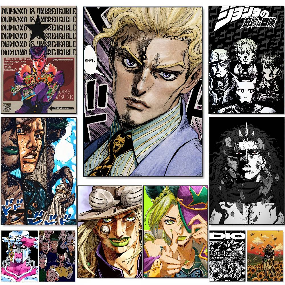 Affiche d'anime populaire JoJo - Retro Gaming Wallpaper avis et prix
