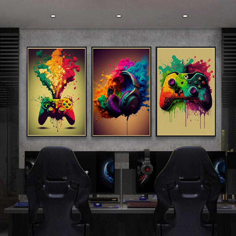 Affiche d'Art Mural Colorée av - Retro Gaming Wallpaper avis et prix
