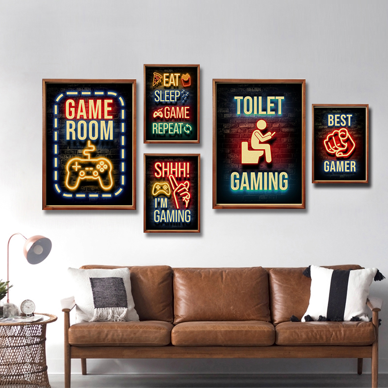 Affiches de citations de jeu r - Retro Gaming Wallpaper avis et prix