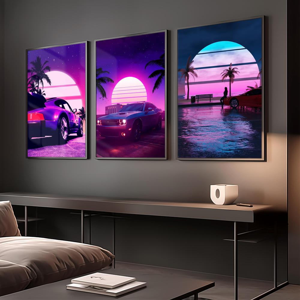 Affiche murale Cyberpunk rétro - Retro Gaming Wallpaper avis et prix