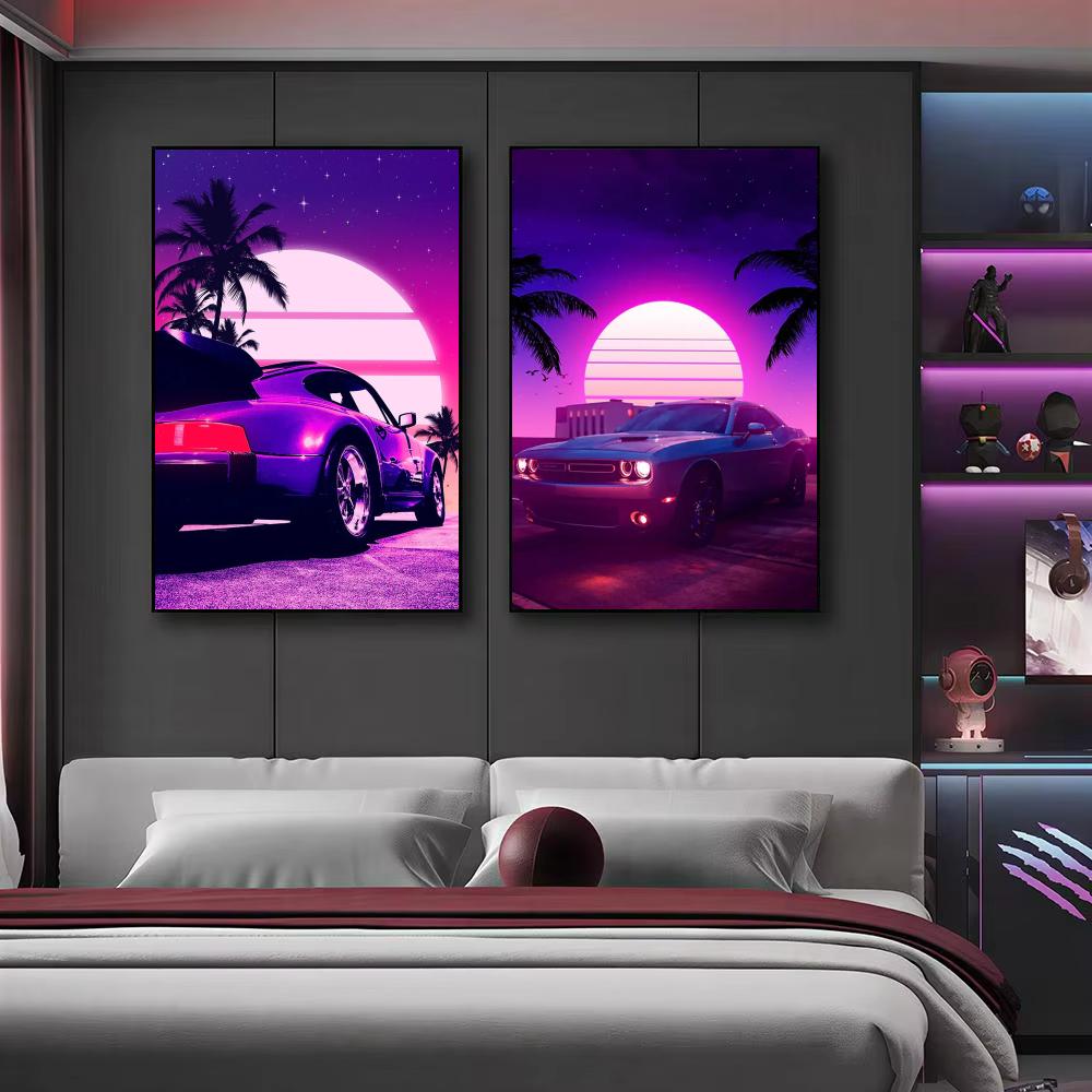 Affiche murale Cyberpunk rétro - Retro Gaming Wallpaper avis et prix