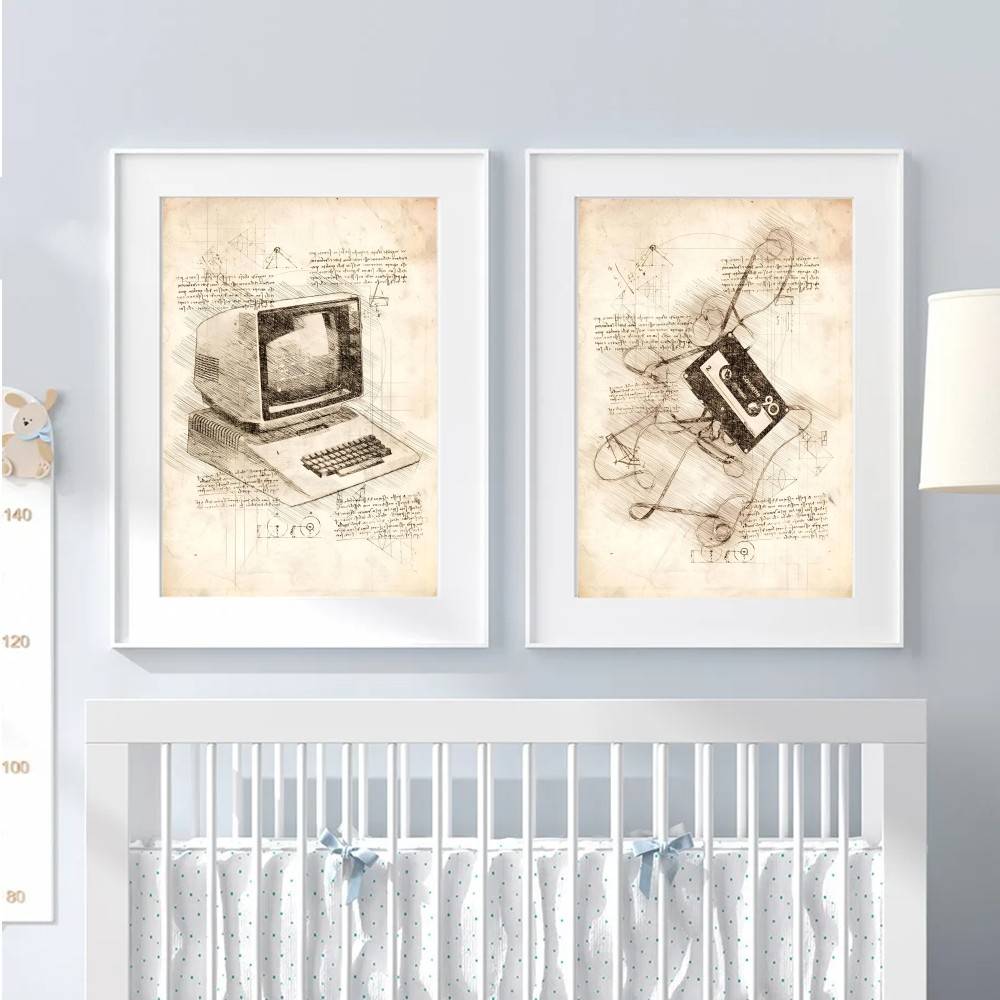 Affiches murales style Da Vinc - Retro Gaming Wallpaper avis et prix