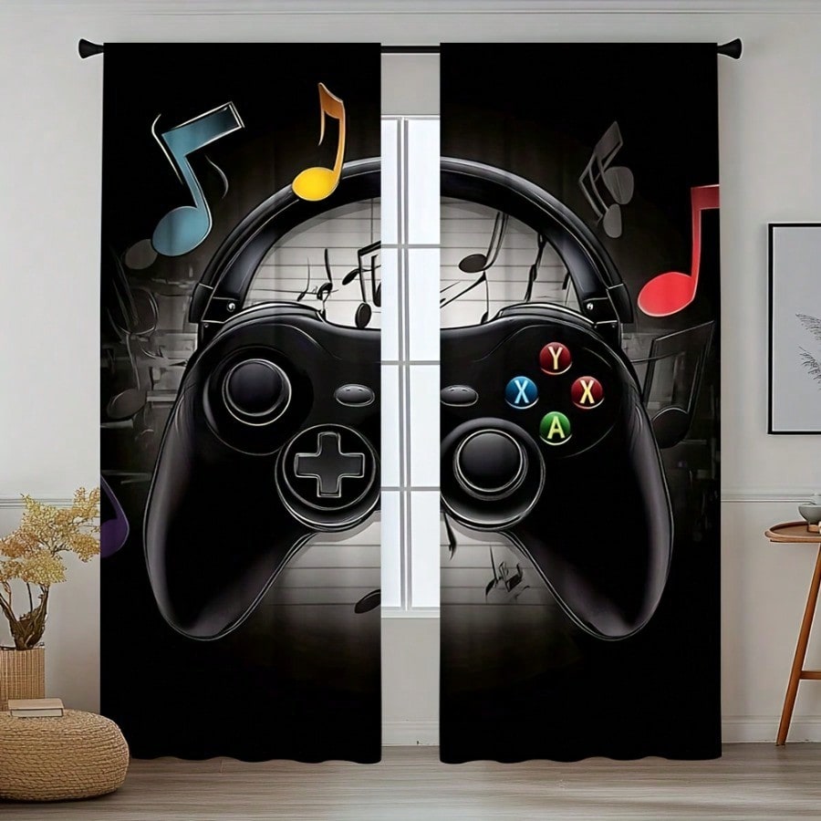 2 rideaux rétro pour salle de  - Retro Gaming Youtube avis et prix