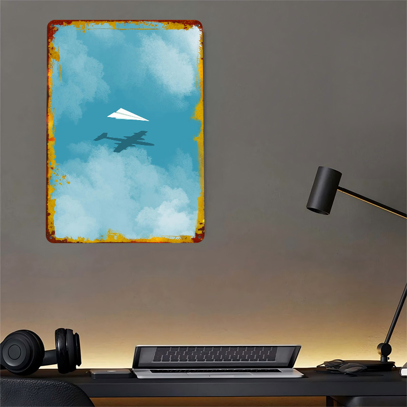 Affiche imprimée Avion en papi - Retro Gaming Wallpaper avis et prix
