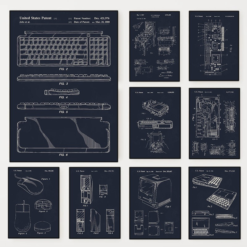 Affiche de brevets techniques  - Retro Gaming Life avis et prix