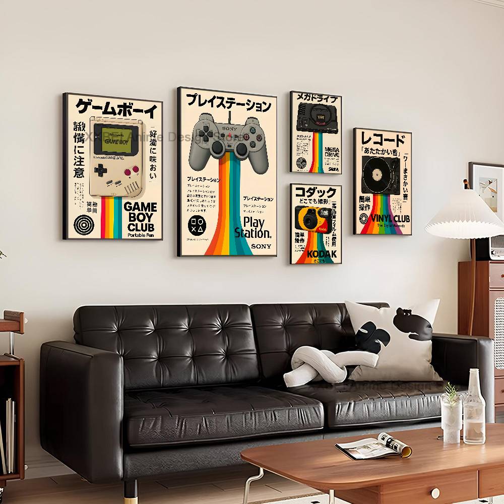 Affiche de console de jeu vint - Retro Gaming Wallpaper avis et prix