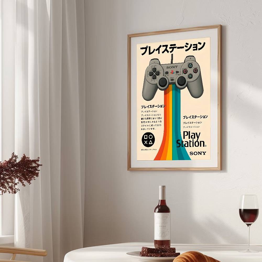 Affiche de console de jeu vint - Retro Gaming Wallpaper avis et prix